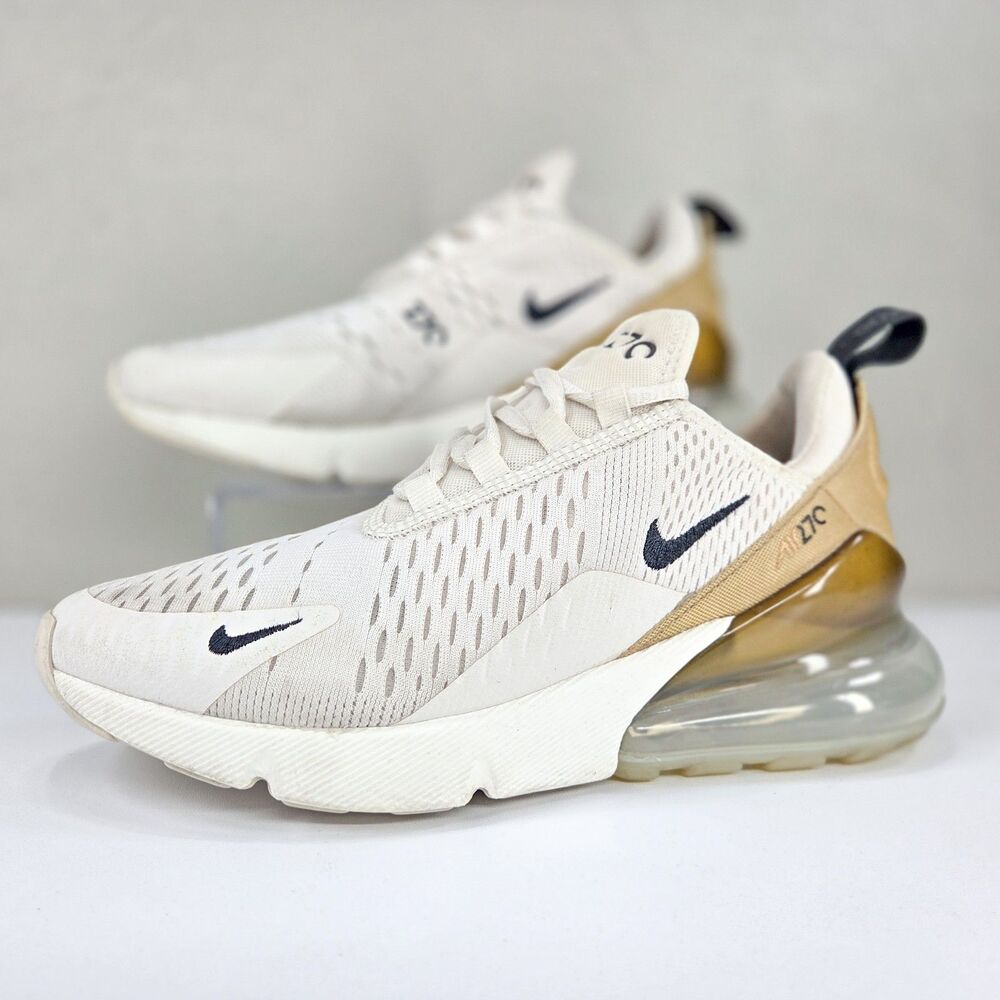 Nike Air Max 270 Light Bone Metallic Gold Women’s Size 7 DZ7736-001